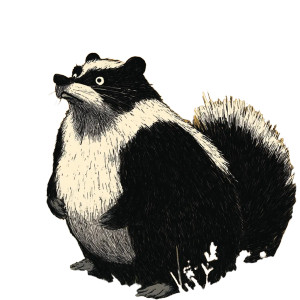 Fat Skunk Disappointed Field Vinyl Car Decal Sticker – Waterproof & UV-Resistant 4.0"