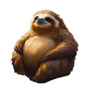 Fat Sloth Vinyl Car Decal Sticker – Waterproof & UV-Resistant 4.0"