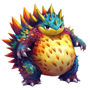 Fat Tall Spiky Pokemon Vinyl Car Decal Sticker – Waterproof & UV-Resistant 4.0"