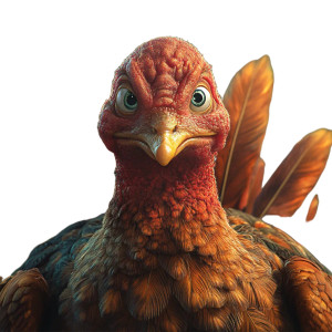 Fat Turkey Photo Realistic Vinyl Car Decal Sticker – Waterproof & UV-Resistant 4.0"