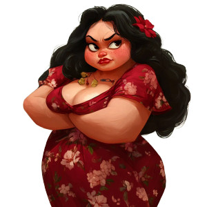 Fat Ugly Woman Disney Vinyl Car Decal Sticker – Waterproof & UV-Resistant 4.0"