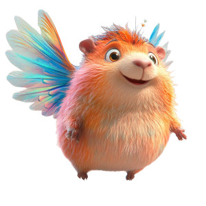 Fluffy Capybara Fish Hybrid Vinyl Car Decal Sticker – Waterproof & UV-Resistant 4.0"