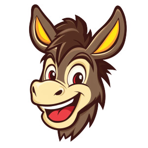 Friendly Donkey Logo Vinyl Car Decal Sticker – Waterproof & UV-Resistant 4.0" Friendly Donkey Logo Vinyl Car Decal Sticker – Waterproof & UV-Resistant 4.0"