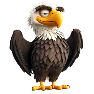 Friendly Old Eagle Vinyl Car Decal Sticker – Waterproof & UV-Resistant 4.0"