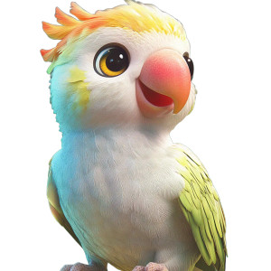 Friendly Parrot Japanese Animation Vinyl Car Decal Sticker – Waterproof & UV-Resistant 4.0"