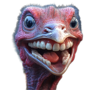 Friendly Turkey Smiling Vinyl Car Decal Sticker – Waterproof & UV-Resistant 4.0"