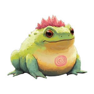 Frog Spiral Crown Vinyl Car Decal Sticker – Waterproof & UV-Resistant 4.0"