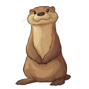 Full Body Otter Vinyl Car Decal Sticker – Waterproof & UV-Resistant 4.0"