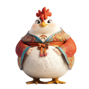 Funny Furry Fat Hen Vinyl Car Decal Sticker – Waterproof & UV-Resistant 4.0"