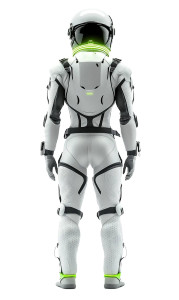 Futuristic White Suit Astronaut Helmet Vinyl Car Decal Sticker – Waterproof & UV-Resistant 4.0"