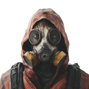 Gas Mask Man Scary Vinyl Car Decal Sticker – Waterproof & UV-Resistant 4.0"