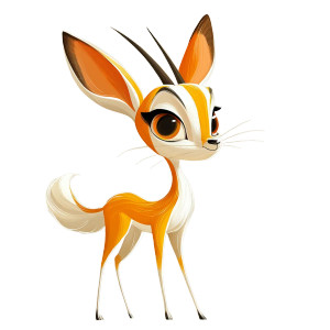 Gazelle Athletic Energetic Cute Vinyl Car Decal Sticker – Waterproof & UV-Resistant 4.0"