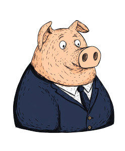 Gentleman Pig Suit Vinyl Car Decal Sticker – Waterproof & UV-Resistant 4.0" Gentleman Pig Suit Vinyl Car Decal Sticker – Waterproof & UV-Resistant 4.0"