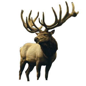 Giant Elk Portrait 4K Vinyl Car Decal Sticker – Waterproof & UV-Resistant 4.0"