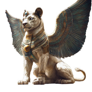 Giant Sphinx Fantasy Art Vinyl Car Decal Sticker – Waterproof & UV-Resistant 4.0"