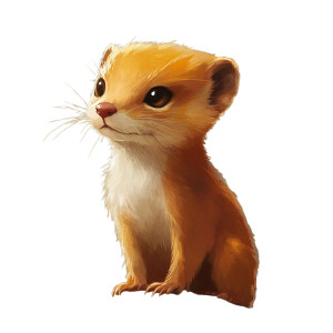 Ginger Weasel Fantasy Vinyl Car Decal Sticker – Waterproof & UV-Resistant 4.0"