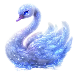 Glowing Swan Starlight Magic Vinyl Car Decal Sticker – Waterproof & UV-Resistant 4.0"