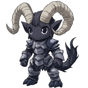 Goat Alien Chibi Anime Vinyl Car Decal Sticker – Waterproof & UV-Resistant 4.0"