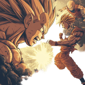 Goku Vs Vegeta Fight Vinyl Car Decal Sticker – Waterproof & UV-Resistant 4.0" Goku Vs Vegeta Fight Vinyl Car Decal Sticker – Waterproof & UV-Resistant 4.0"