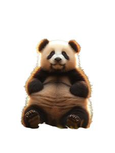 Golden Panda Cub Belly Vinyl Car Decal Sticker – Waterproof & UV-Resistant 4.11"