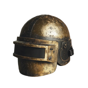 Golden Pubg Helmet Vinyl Car Decal Sticker – Waterproof & UV-Resistant 4.0"