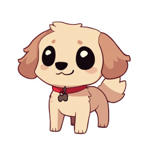 Golden Puppy Smile Standing Vinyl Car Decal Sticker – Waterproof & UV-Resistant 4.0"