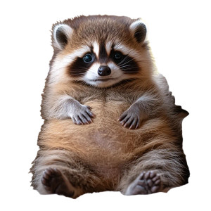 Golden Raccoon Cub Closeup Vinyl Car Decal Sticker – Waterproof & UV-Resistant 4.0"