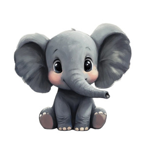 Gray Elephant Spots Vinyl Car Decal Sticker – Waterproof & UV-Resistant 4.0"