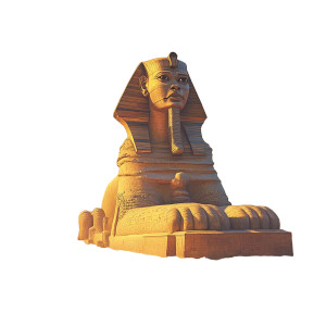 Great Sphinx Fantasy Illustration Vinyl Car Decal Sticker – Waterproof & UV-Resistant 4.0"