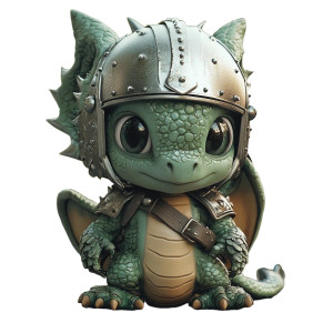 Green Dragon Barbarian Helmet Vinyl Car Decal Sticker – Waterproof & UV-Resistant 4.0"