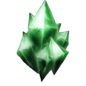 Green Spiky Crystal Card Vinyl Car Decal Sticker – Waterproof & UV-Resistant 4.0"