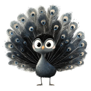 Grey Peacock Character Design Vinyl Car Decal Sticker – Waterproof & UV-Resistant 4.0" Grey Peacock Character Design Vinyl Car Decal Sticker – Waterproof & UV-Resistant 4.0"