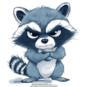 Grumpy Raccoon Cartoon Vinyl Car Decal Sticker – Waterproof & UV-Resistant 4.0" Grumpy Raccoon Cartoon Vinyl Car Decal Sticker – Waterproof & UV-Resistant 4.0"