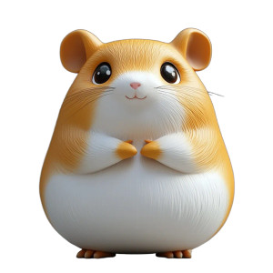 Hamster 3D Design Cute Vinyl Car Decal Sticker – Waterproof & UV-Resistant 4.0"