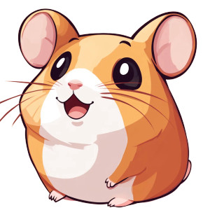 Hamster Discord Profile Vinyl Car Decal Sticker – Waterproof & UV-Resistant 4.0"