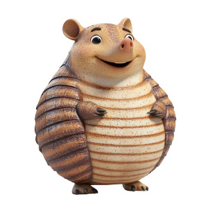 Happy Armadillo Clay 3D Vinyl Car Decal Sticker – Waterproof & UV-Resistant 4.0" Happy Armadillo Clay 3D Vinyl Car Decal Sticker – Waterproof & UV-Resistant 4.0"