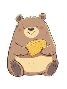 Happy Bear Bread Vinyl Car Decal Sticker – Waterproof & UV-Resistant 4.11"