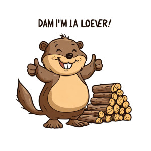 Happy Beaver Thumbs Up Vinyl Car Decal Sticker – Waterproof & UV-Resistant 4.0"