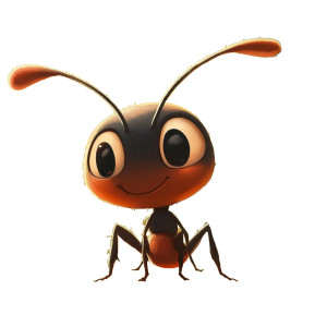 Happy Cute Ant Vinyl Car Decal Sticker – Waterproof & UV-Resistant 4.0"