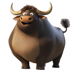 Happy Fat Buffalo Vinyl Car Decal Sticker – Waterproof & UV-Resistant 4.0"