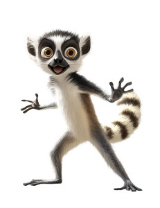 Happy Lemur Pixar Style Vinyl Car Decal Sticker – Waterproof & UV-Resistant 4.0" Happy Lemur Pixar Style Vinyl Car Decal Sticker – Waterproof & UV-Resistant 4.0"