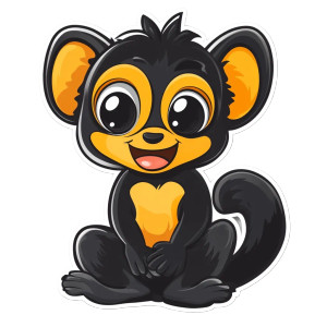 Happy Lemur Sticker Vector Vinyl Car Decal Sticker – Waterproof & UV-Resistant 4.0" Happy Lemur Sticker Vector Vinyl Car Decal Sticker – Waterproof & UV-Resistant 4.0"