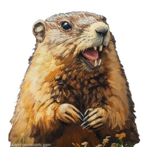 Happy Marmot Vinyl Car Decal Sticker – Waterproof & UV-Resistant 4.0"