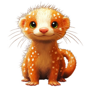 Happy Orange Ferret Vinyl Car Decal Sticker – Waterproof & UV-Resistant 4.0"