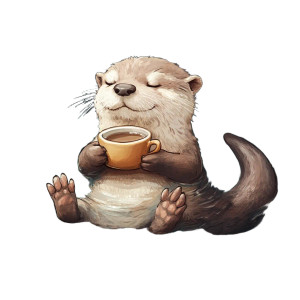 Happy Otter Coffee Vinyl Car Decal Sticker – Waterproof & UV-Resistant 4.0" Happy Otter Coffee Vinyl Car Decal Sticker – Waterproof & UV-Resistant 4.0"