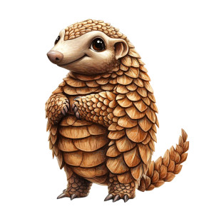 Happy Pangolin Left Vinyl Car Decal Sticker – Waterproof & UV-Resistant 4.0"