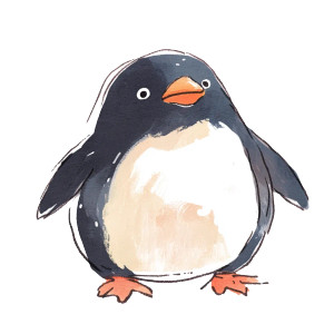 Happy Penguin Comic Vinyl Car Decal Sticker – Waterproof & UV-Resistant 4.0"