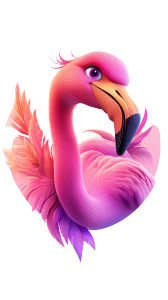 Happy Smiling Flamingo Logo Vinyl Car Decal Sticker – Waterproof & UV-Resistant 4.0" Happy Smiling Flamingo Logo Vinyl Car Decal Sticker – Waterproof & UV-Resistant 4.0"