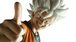 Happy Smiling Goku Thumbs Up Vinyl Car Decal Sticker – Waterproof & UV-Resistant 7.14"