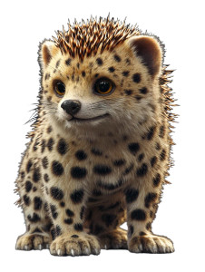 Hedgehog Leopard Hybrid Vinyl Car Decal Sticker – Waterproof & UV-Resistant 4.0"